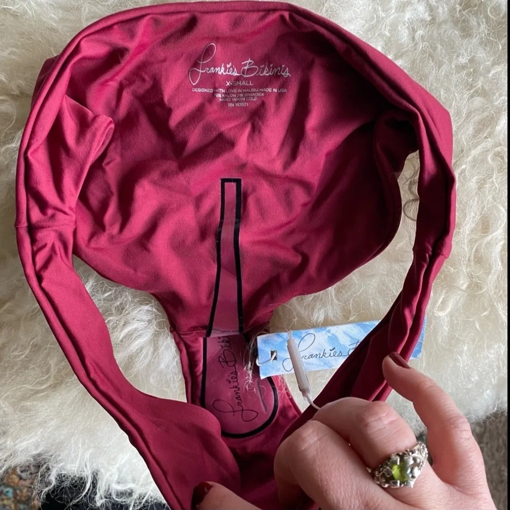 Frankie’s Bikinis Charlie Bottom Classic in Maroon
